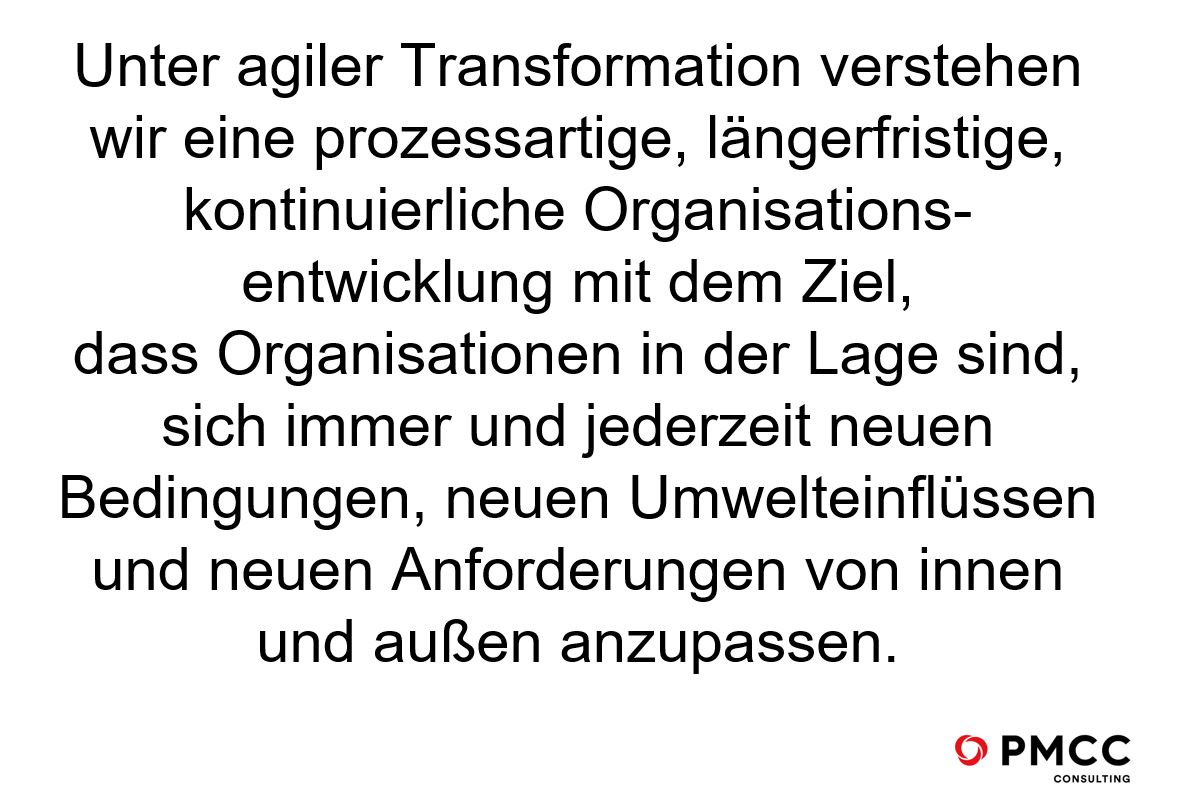 PMCC Zitat zur agilen Transformation