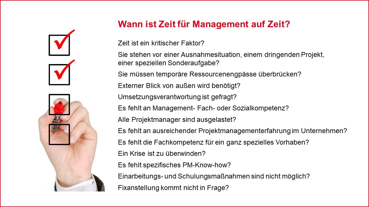 Management auf Zeit | Interim Management
