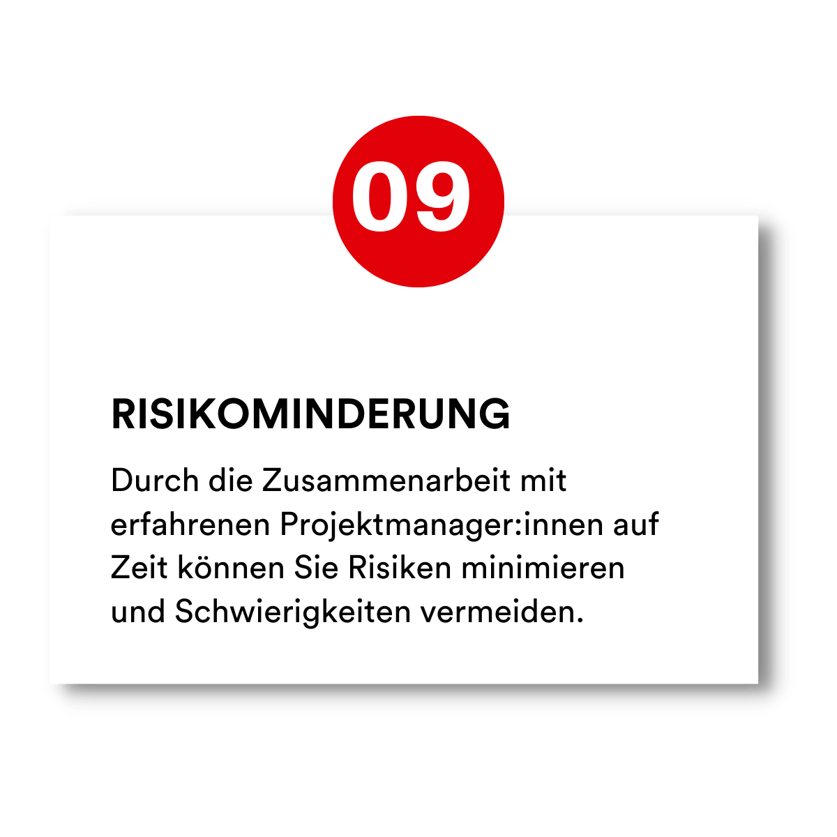 PMCC Interim Management Vorteil 9 Risikominderung